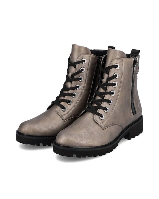 Rieker Marusha Boots In Metallic Grey in Black | Lyst
