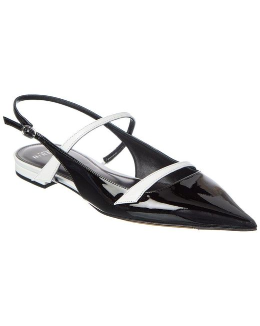 Alexandre Birman Black Tita Patent Slingback Flat