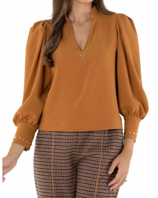 Emily Mccarthy Brown Hampton Top