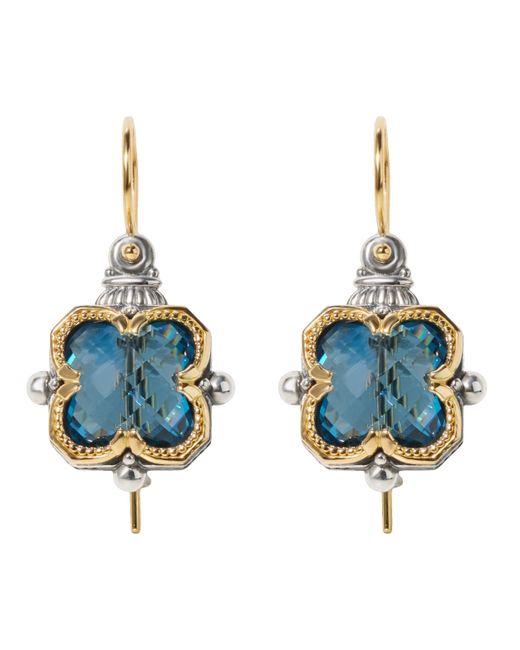 Konstantino Blue Anthos Sterling Silver 18k Gold & Spinel Earrings Skmk3215-478