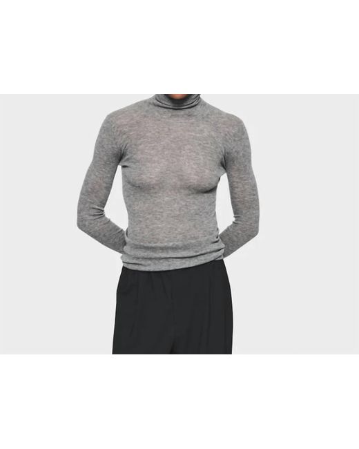 6397 Gray Rib Turtleneck