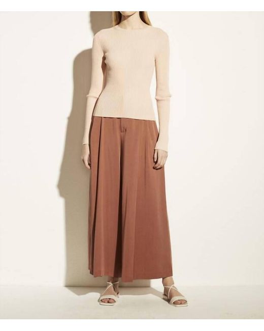 Vince Natural Marled Rib Crew Pullover