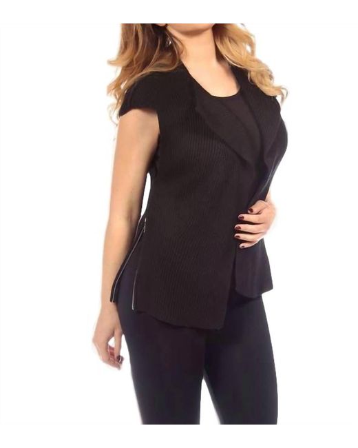 Angel Black Ribbed Vest