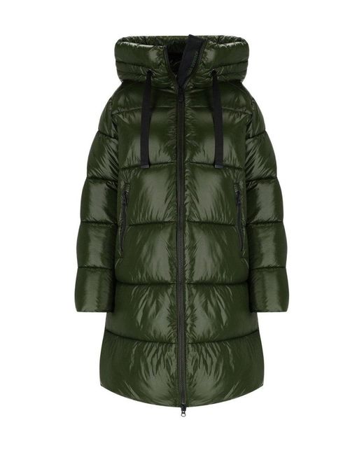 Save The Duck Green Isabel Hooded Padded Coat