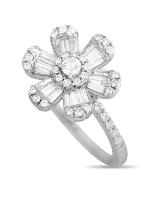 Non-Branded White Lb Exclusive 14k Gold 0.78ct Diamond Flower Ring Rn31409
