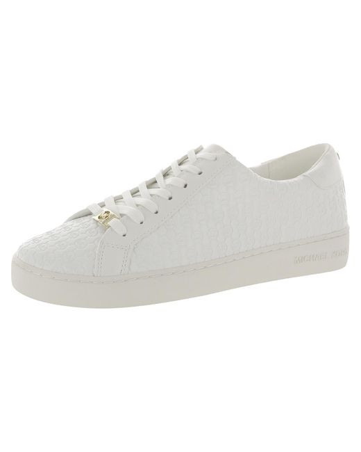 MICHAEL Michael Kors White Textured Round Toe Casual And Fashion Sneakers