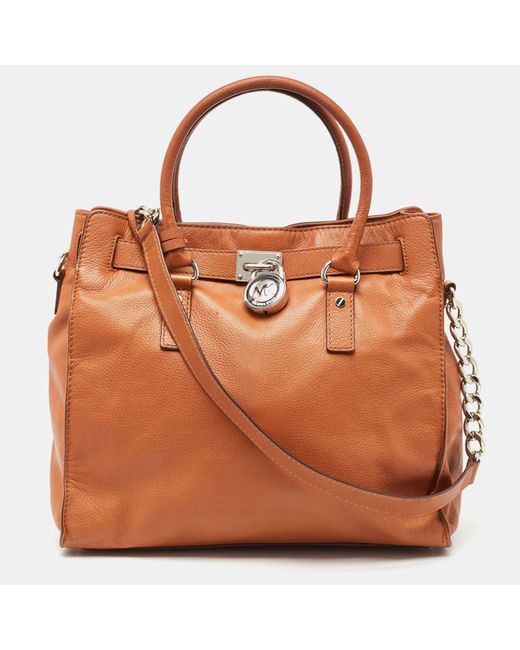 MICHAEL Michael Kors Brown Leather Large North South Hamilton Tote
