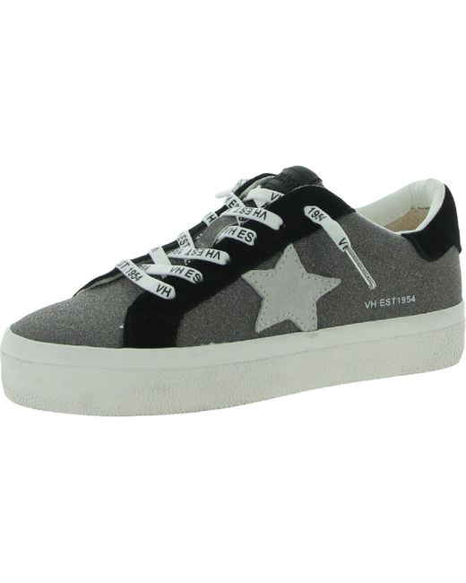 Vintage Havana Black Browsers Glitter Slip On Casual And Fashion Sneakers