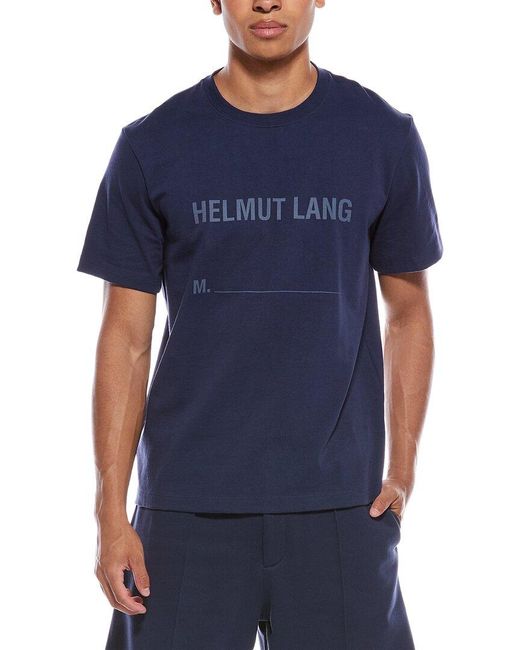 Helmut Lang Blue Stamped T-Shirt for men