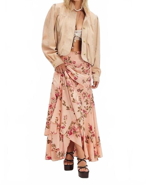 Free People Pink Rowan Maxi Skirt