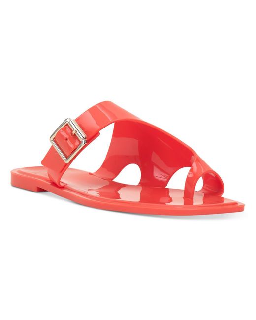 Vince Camuto Red Jicarlie Toe Loop Man Made Slide Sandals