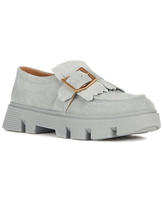 Geox Gray Vilde Leather Moccasin