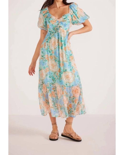 pink midi casual dress Petal and Pup Women's Joedy Puff Sleeve Midi Dress