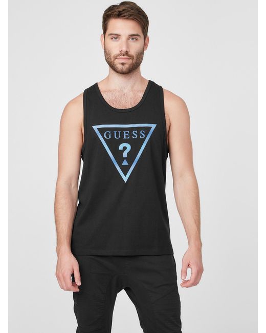 Guess Factory Gregory Logo Tank in Black for Men | Lyst