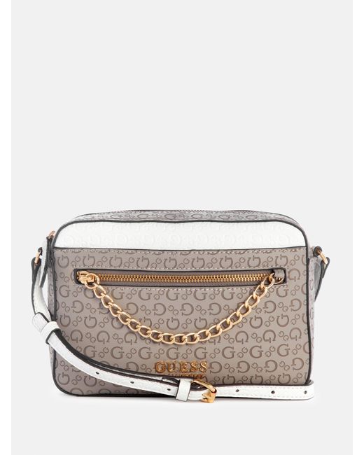 Guess Factory Gray Hartland Mini Top-zip Crossbody