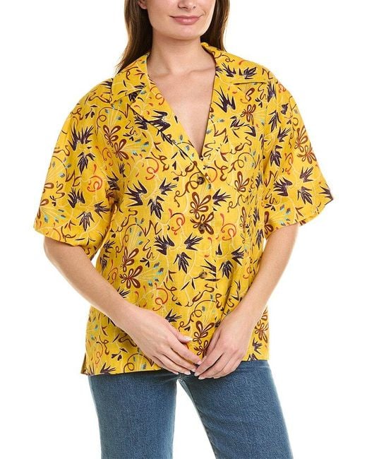 A.L.C. Yellow Sullivan Top