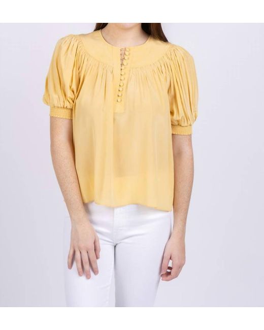 Ulla johnson hot sale yellow top