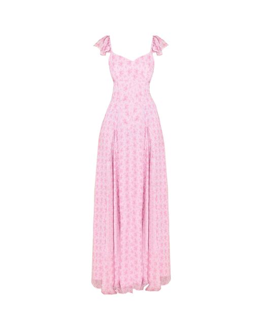 LoveShackFancy Pink Love Shack Fancy Tulonne Dress Rose Patch