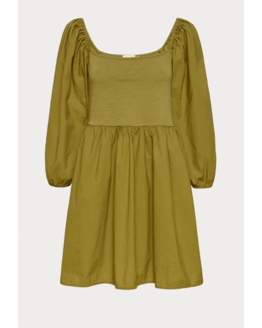 Nation Ltd Green Heddie Combo Babydoll Dress