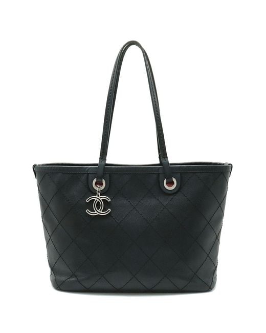 Chanel Black Shopping Leather Tote Bag (pre-owned)