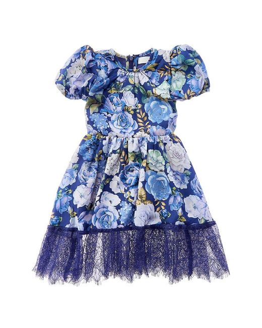 Rachel Parcell Women's Blue Lace Trim Dress Rachel Parcell Women's Blue Lace Trim Dress