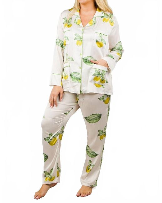 ISAYES Yellow Lemon Pajama Set