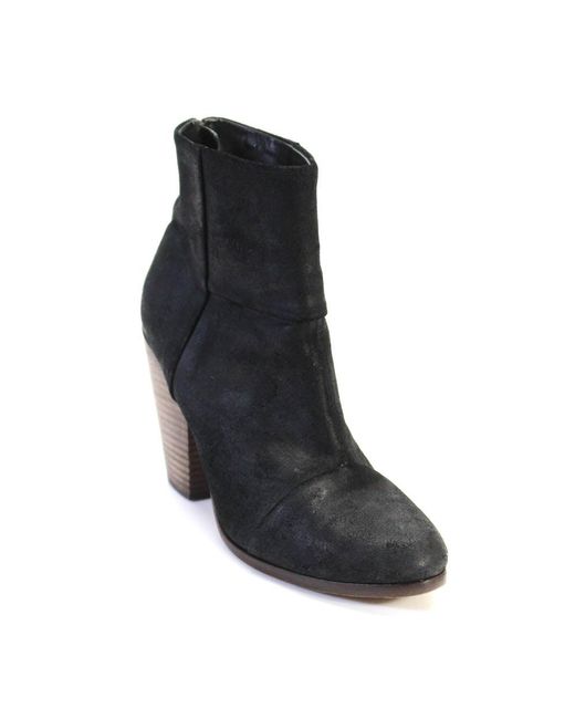 Sandales à Lanières RAG & BONE MARI En Daim Noir - Taille US 6 (pointure 36-37) - Neuf Avec Boîte - Valeur 450$