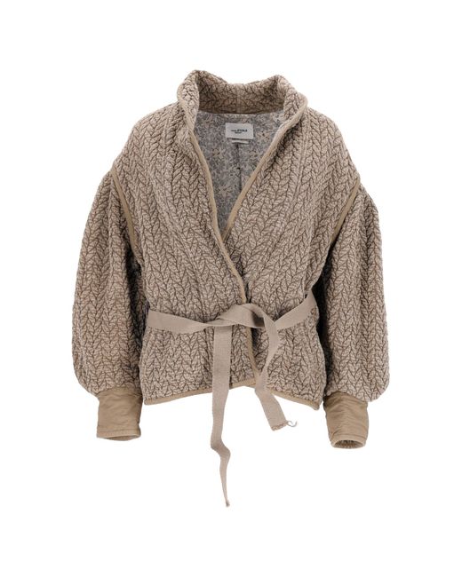 Isabel Marant Brown Etoile Quilted Belted Jacket