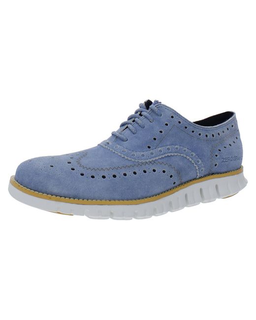 Cole Haan Blue Suede Lifestyle Casual And Fashion Sneakers for men