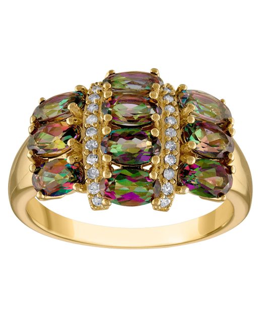 Ivy Sharpe Metallic 14K Over Brass Simulated Cz Ring