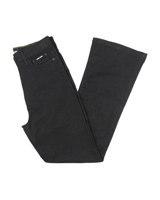 DKNY Black High Rise Solid Flare Jeans