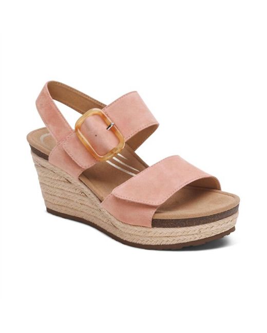 Aetrex Brown Ashley Arch Support Wedge