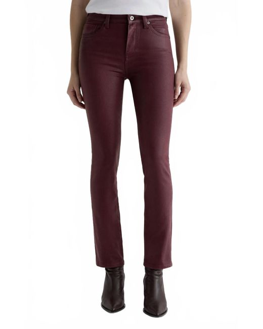AG Jeans Women's Red Mari Straight Leg Jean