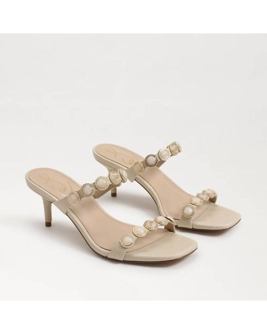 Sam Edelman Palma Kitten Heel Mule In Banana Cream in White Lyst