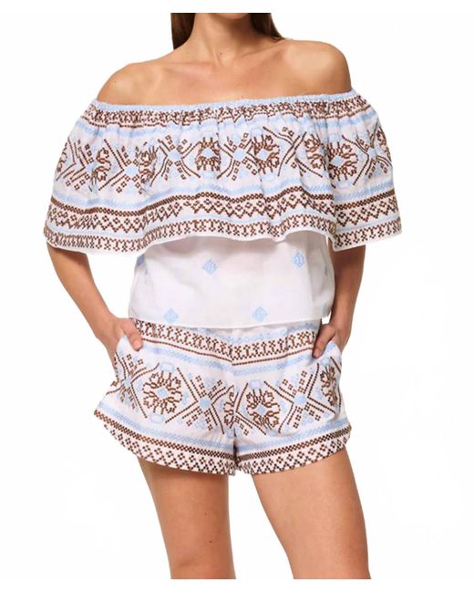 MISA Los Angles White Jasmin Top