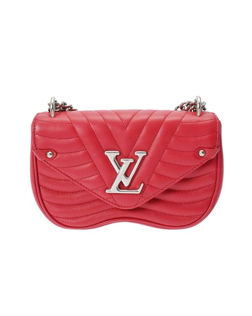 Louis Vuitton Red New Wave Leather Shoulder Bag (pre-owned)