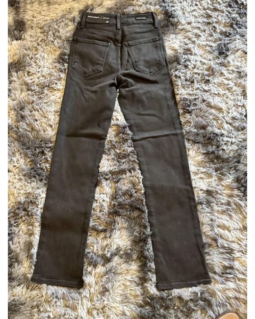 Just Black Denim Black Double Button Straight Jeans