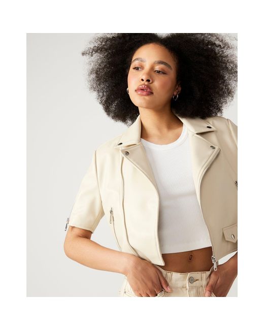 Steve Madden White Ailee Jacket Bone