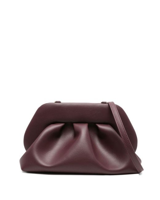THEMOIRÈ Purple Bios Pleated Clutch Bag