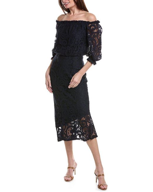 Nanette Lepore Black Valentina Re-embroidered Maxi Dress