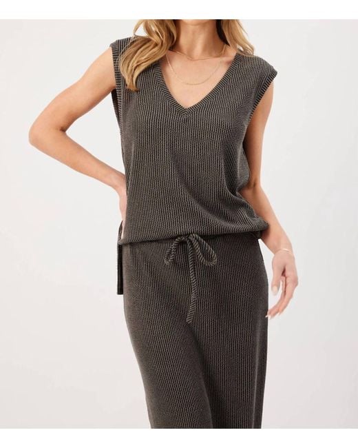 Kylie Paige Black Kalina Charcoal Top
