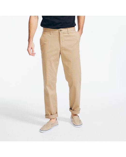 Nautica Classic Fit Wrinkle-resistant Deck Pant in Blue for Men | Lyst