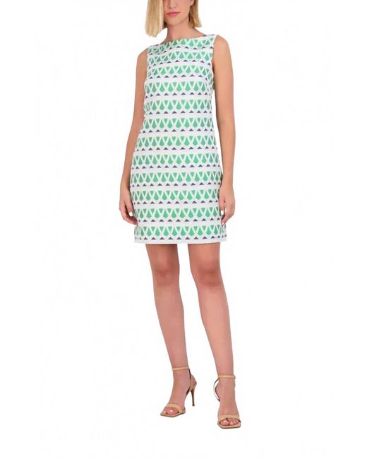 Vince Camuto Blue Patterned Dress