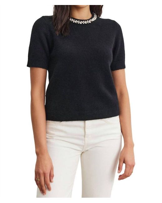 Velvet By Graham & Spencer Black Layton Short Sleeve Top