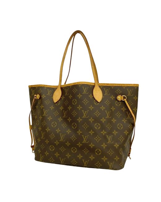 Louis Vuitton Green Neverfull Mm Canvas Tote Bag (pre-owned)