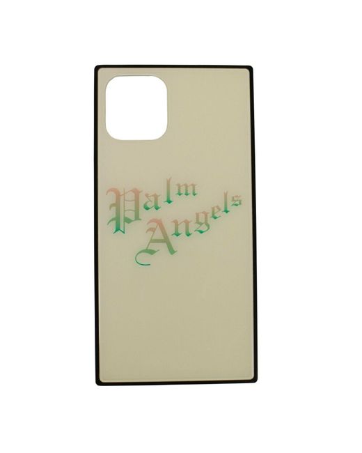 Palm Angels Green Gothic Square Phone Case for men