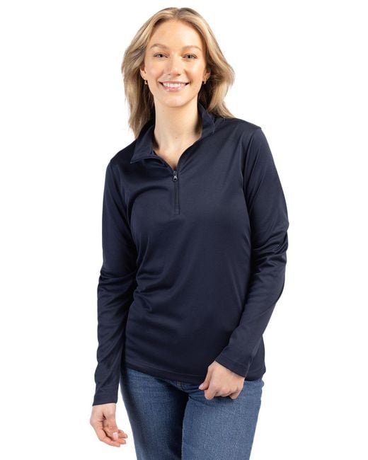 Clique Blue Spin Eco Performance Half Zip Pullover