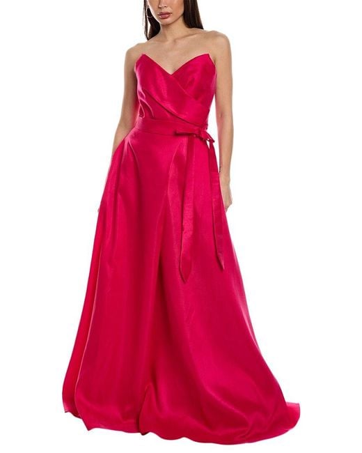 Rene Ruiz Pink Draped Gown
