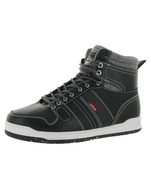 Levi's Black Faux Leather Lifestyle High-top Sneakers