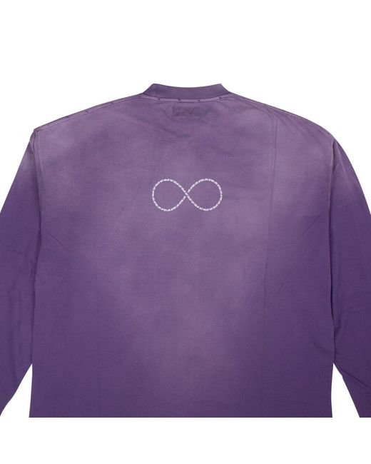 Vetements Purple Washed Afterlife Long Sleeve T-shirt for men